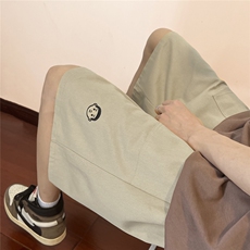 现货A165-K8006-P3849工装裤短裤休闲裤宽松直筒五分裤刺绣潮，男装牛仔裤，电商A165