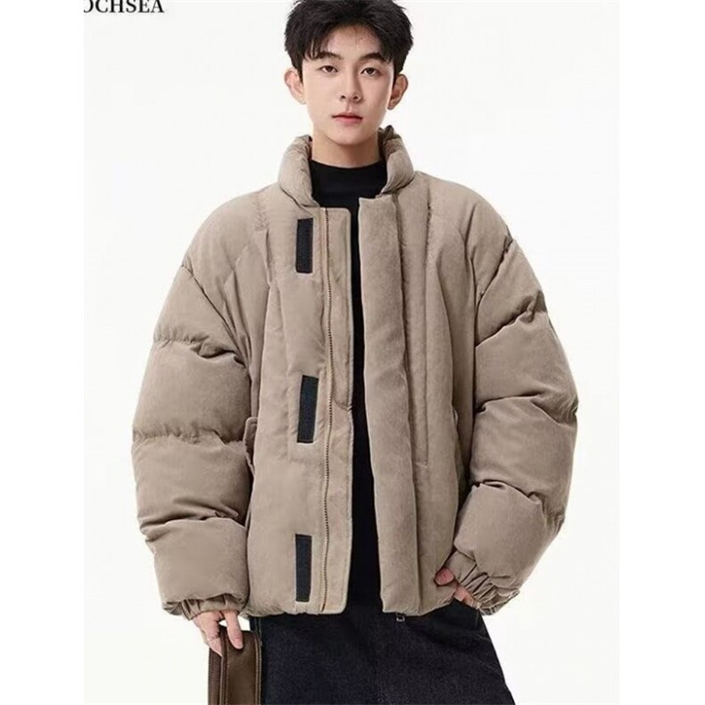 立领纯色短款羽绒服冬季新款男士高端休闲保暖外套 M665图片