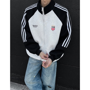 美式立领运动刺绣外套男 xh93-特p75图片
