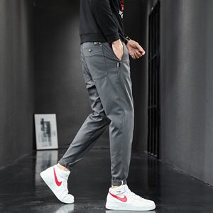 秋冬男士裤子2021新款韩版潮流休闲裤运动裤宽松直筒裤 K702-P45图片