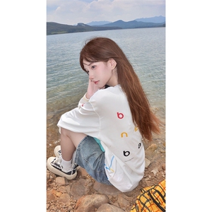 美式高街解构工艺速干长袖T恤衫男女款防晒上衣户外运动骑行服潮图片