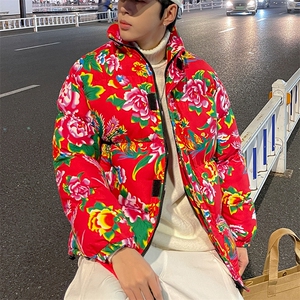 Y99保暖防寒面包服棉衣外套新中式表演出团队服男女大码棉袄潮男图片