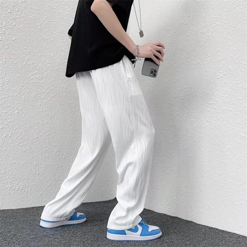 男春季潮流时尚休闲长裤波浪纹冰丝裤S0018P38,男装休闲裤,星座1116-2