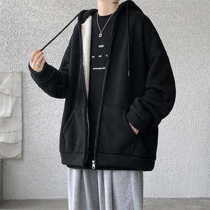 8XL-M 高品质！卫衣厚外套男加绒加厚开衫羊羔毛卫衣WY13P68控88图片