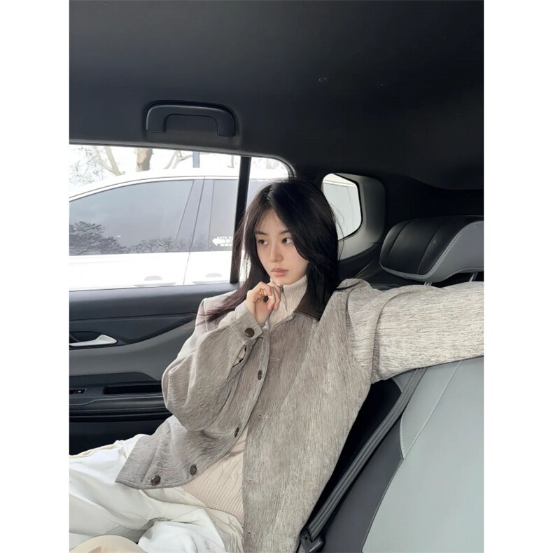 现货自制卡其棕皮领雪尼尔夹克宫廷味,男装夹克,星座910A