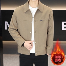 加棉加厚翻领夹克型男商务休闲青年外套男NM7955-P105，男装夹克，星座310B-3