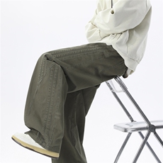 美式褶皱水洗直筒工装裤男休闲长裤P48控88，男装工装外套，电商D205