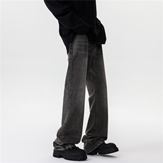 春季加长版裤子男高个子美式高街188cm110牛仔裤直筒长裤KZ010P58，男装牛仔裤，电商B312
