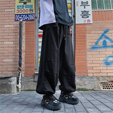 休闲裤男港风潮流日系文艺帅气2024夏季新款ins宽松长裤K5140-P41，男装休闲裤，星座412-2