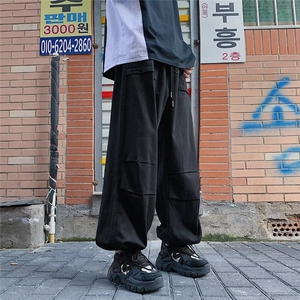 休闲裤男港风潮流日系文艺帅气2024夏季新款ins宽松长裤K5140-P41图片