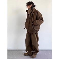 加绒加厚冬男立领棉衣灯芯绒保暖棉袄面包服外套MY9050P75，男装棉衣，星座1013-1