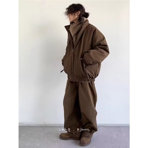 加绒加厚冬男立领棉衣灯芯绒保暖棉袄面包服外套MY9050 P75图片
