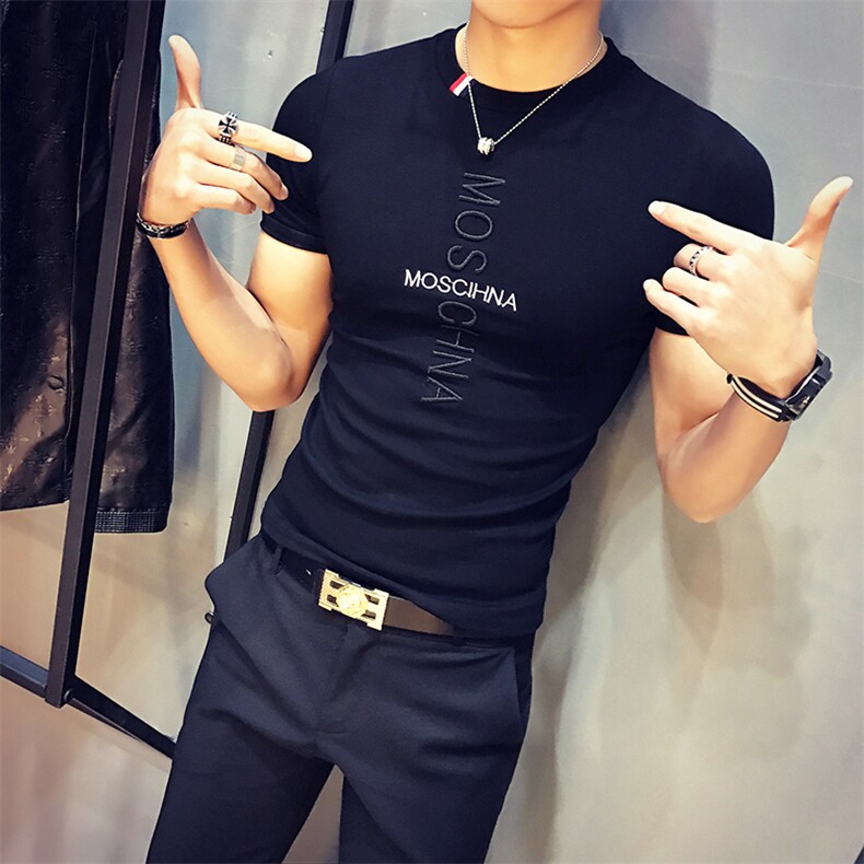 2024夏季新款运动休闲修身圆领短袖T恤男5176-p38,男装T恤,电商D303