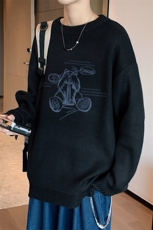 ！2023秋冬新款男士圆领毛衣简约潮流针织衫毛线M321P45，男装针织衫/毛衣，电商B220