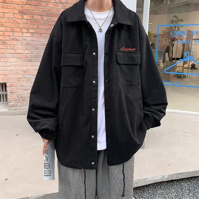 日系复古灯芯绒外套男秋季ins潮牌休闲宽松工装夹克W5464-P50,男装夹克,星座512-2
