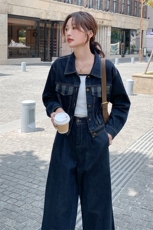 现货2025秋新款牛仔短外套+直通裤两件套8906—P1155--K218，女装套装/套裙，2C253