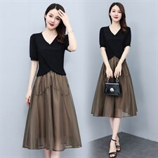 今年流行裙子两件套2024新款女装夏季时尚气质夏装半身裙子套装潮，女装套装/套裙，时尚风爆