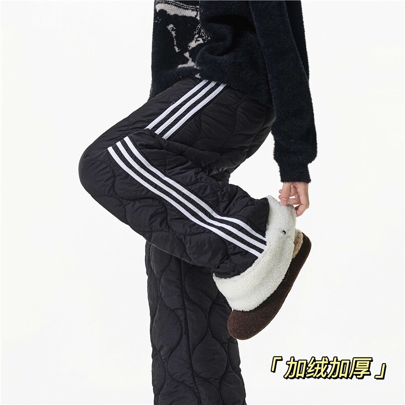 2025冬季美式条纹葫芦格设计加绒外穿棉裤B315-K25905JR-p65控89，男装棉裤，电商B315