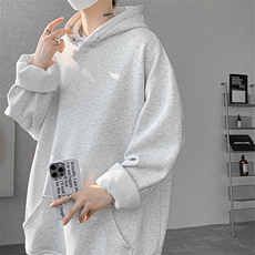 8XL-M美式连帽卫衣男高级感外套hiphop特大码上衣潮WY10P55控78，男装卫衣，电商D206-1