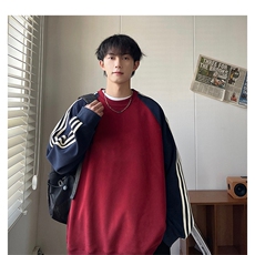 J136高质量卫衣网络图红色卡其，男装卫衣，星座1210-1