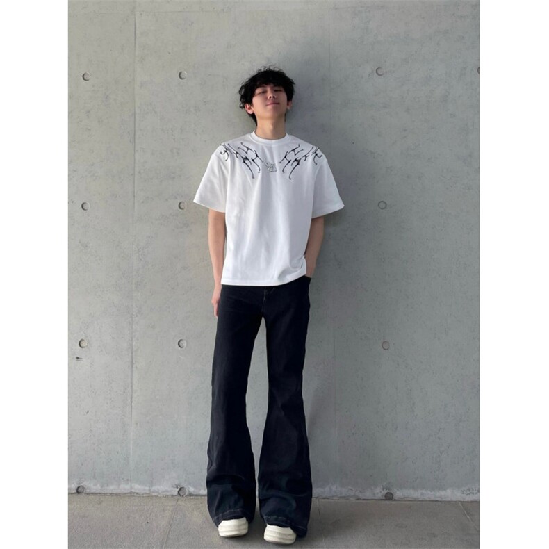 美式夏季设计感时尚休闲高质量短袖男,男装T恤,四季星座505