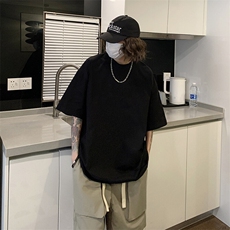 男女同款高街时尚潮流上衣港风文艺休闲百搭短袖T桖HY33TP16，男装T恤，电商A102B