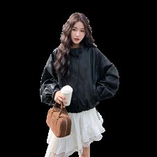 春装新品现货韩式甜酷PU皮衣外套2113P155K245，女装短外套，2C219