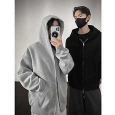 网图重磅二开380克秋冬双拉链纯色卫衣开衫外套RH948-特p39，女装短外套，四季星座610B