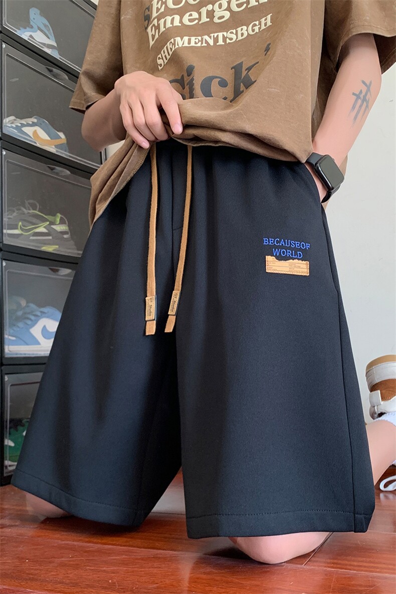 抖音直播品质重磅主推港风五分裤男短裤X416b-1-DK376-P45限58,男装牛仔裤,星座416B-1