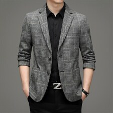 2023秋季男装商务休闲西服中年单西外套男时尚上衣HM8312-P220图片