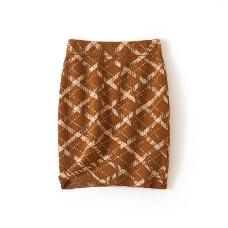 2025秋冬新款半身裙女羊毛羊绒高腰a字裙短款包臀短裙子，女装半身裙，西欧羊绒