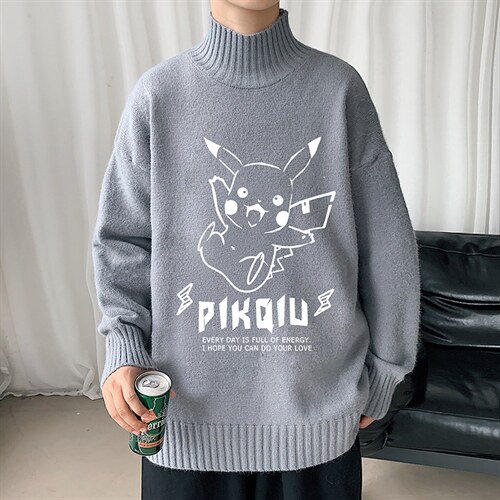 M18078-P45加绒款-P65半高领毛衣男士大码针织衫男毛线衣男，男装针织衫/毛衣，电商A040