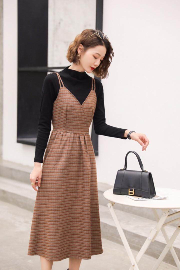 秋款针织连衣裙两件套，女装连衣裙，帕莎尔