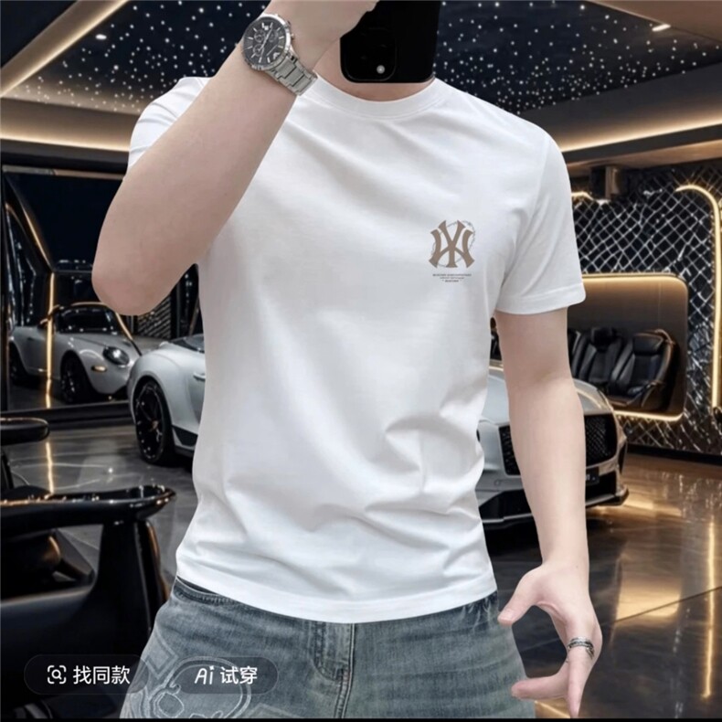 1506/QDX70420/P32新款男士印花纯棉短袖T恤高品质潮牌卫衣半袖,男装T恤,星座1506