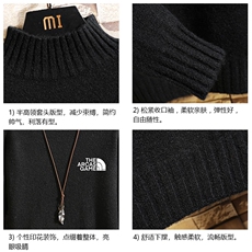 M18232-P45加绒款-P65半高领毛衣男士大码针织衫男毛线衣男砖墙，男装针织衫/毛衣，电商A040A