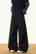 8XL-M新款速干肌理感直筒工装裤男宽松早秋休闲裤阔腿裤K9172P68，男装工装外套，电商D206-1