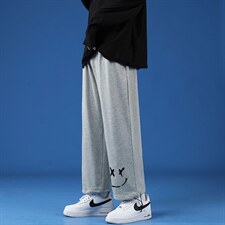 K13190-P35加绒P45春季束脚直筒运动裤男大码宽松休闲卫裤哈伦裤，男装休闲裤，电商A040