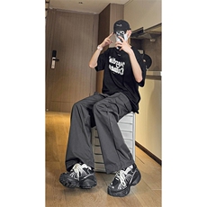 现货美式设计感小众工装裤高街休闲拉链直筒裤男K653-P55控78，男装工装外套，星座205-5