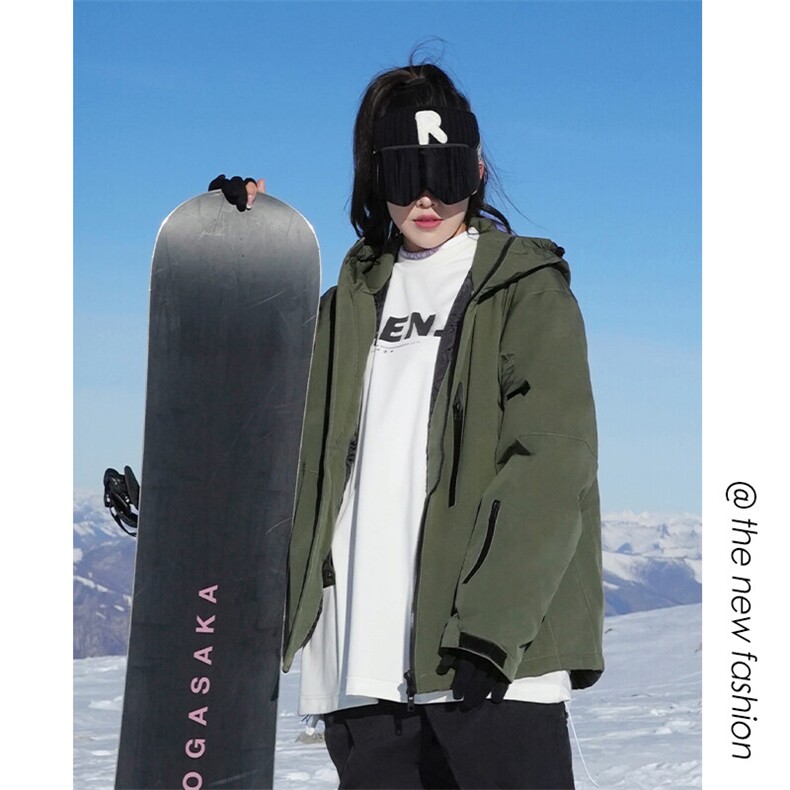 24冬潮牌单板双板防水中性风滑雪服男加棉加厚情侣款外套M70-P140,男装棉衣,电商A001-1
