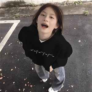 网-美式纯棉银狐绒连帽卫衣2025秋冬新款加绒加厚宽松外套B71-P45图片