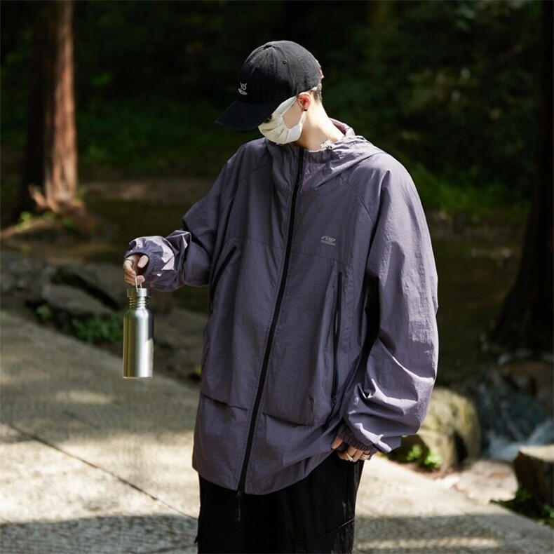 2025夏季多色户外连帽防晒衣轻薄透气骑行服潮JK151,男装夹克,星座1108