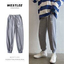 港风休闲裤男韩版印花宽松潮流束脚裤百搭运动卫裤NK03-P50，男装休闲裤，星座1501