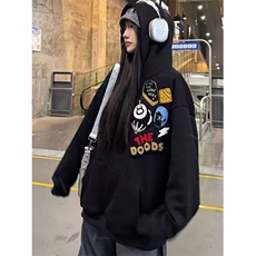 FFY2404-P48慵懒ins百搭毛巾刺绣320克卫衣文艺新款流行气质，男装T恤，电商B323A