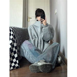 【有货】WW01CC-特P50 解构连帽卫衣男廓形拉链开衫外套图片
