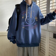 纯棉连帽卫衣男大码运动帽衫宽松薄WY2180-P35加绒款-P40，男装卫衣，电商A040