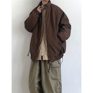 【现货】美式复古男女秋冬宽松加厚立领保暖棉服SJ56 P74图片
