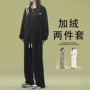 免烫垂顺加绒加厚时尚休闲两件套装TZ819-常规特批98加绒特批118图片