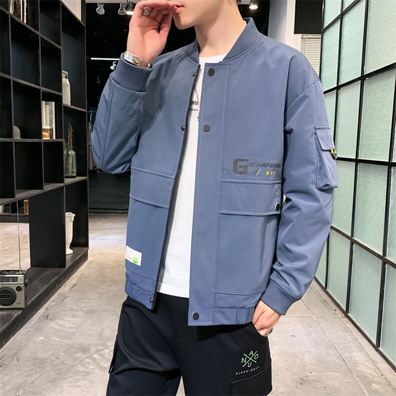 数据好高品质秋装青春版男装棒球领休闲夹克时尚男外套B302,男装夹克,星座301D(原星座1004-8）
