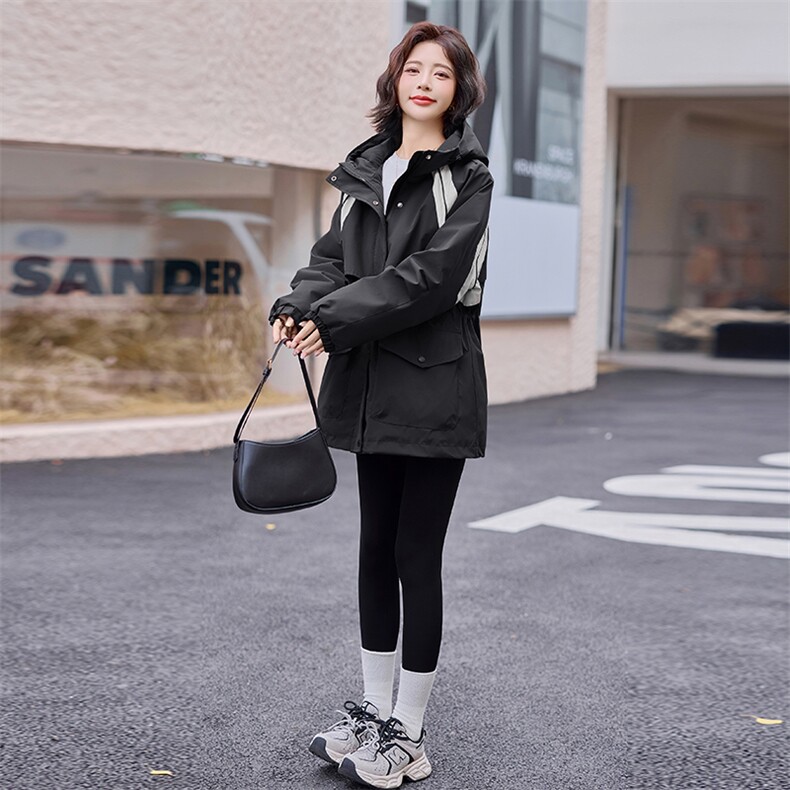精品白鸭绒派克羽绒服女2024冬季新款休闲连帽工装情侣冲锋衣外套,女装羽绒服,E百度