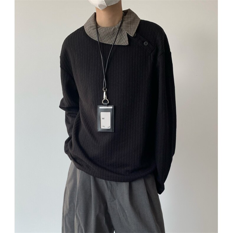 现货HT57-P55斜门襟肌理感男长袖新中式上衣男装高级感痞帅风,男装卫衣,星座1501-3